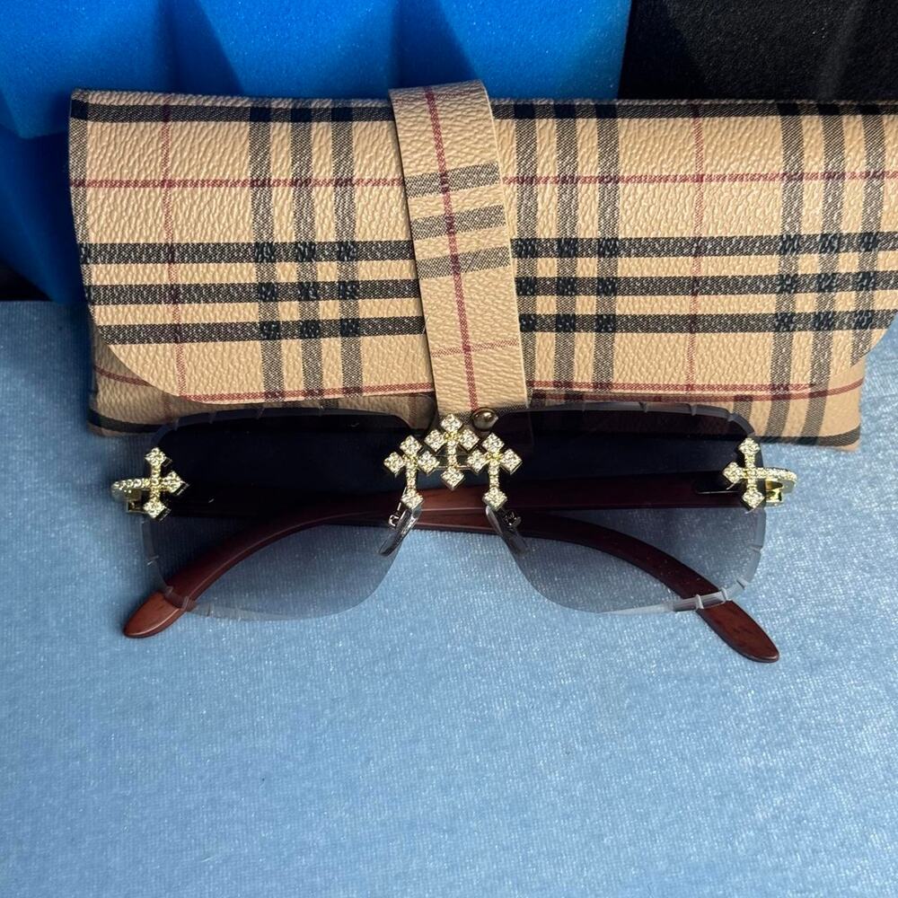Designer style glasses iced out